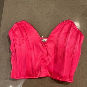 Zara Satin Corset Top